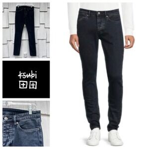 Ksubi Van Winkle Shadow Redye Skinny Jeans Men Size 28 Black Denim